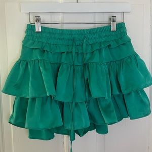 Lavish teal mini skirt size S